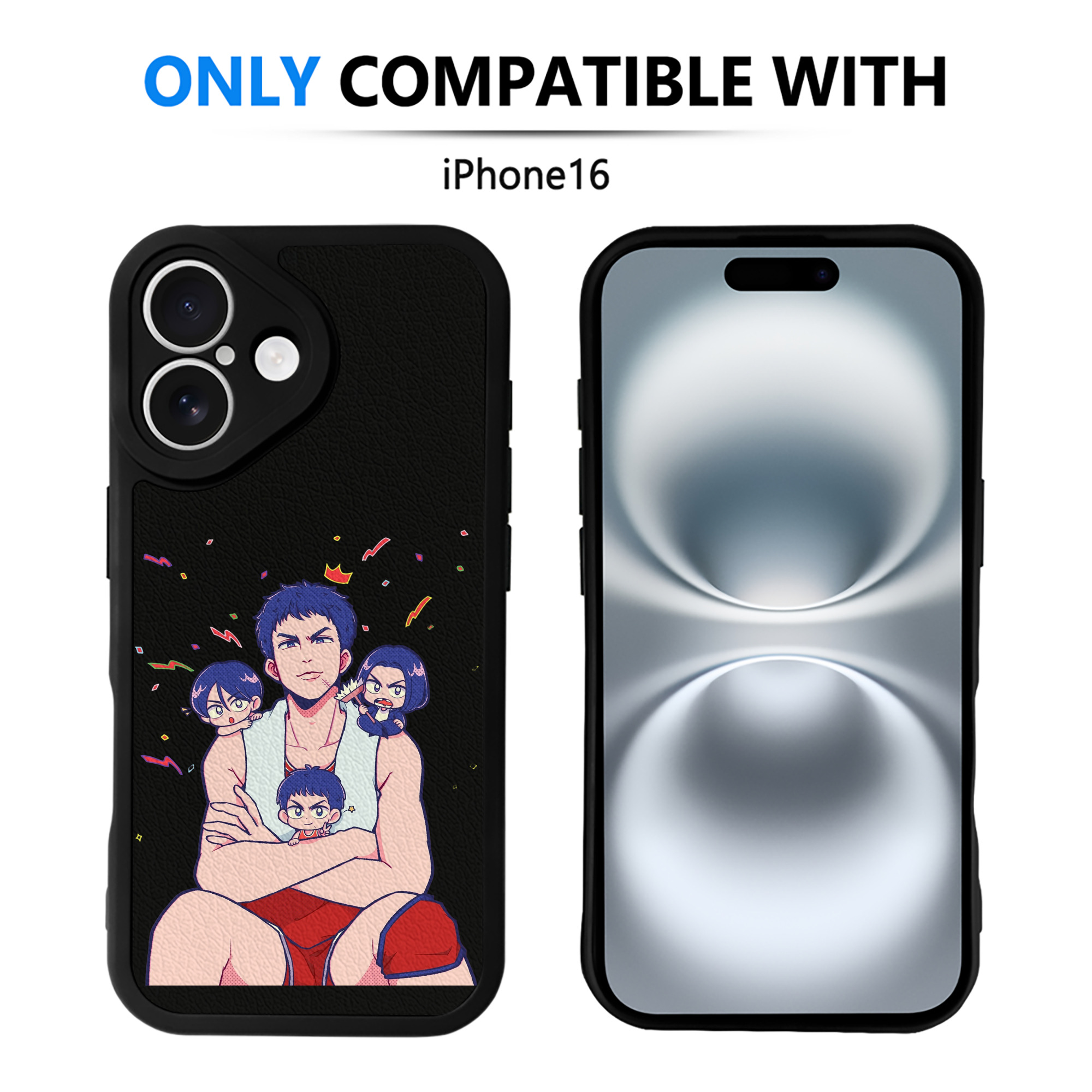 （画像用） SLAM DUNK／スラムダンク 【iPhone 16シリーズ対応】シリコンスマホケース（レザー調） 材質：シリコン